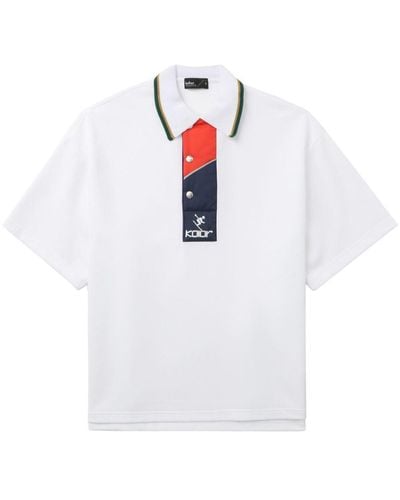 Kolor Poloshirt mit Logo-Stickerei - Weiß