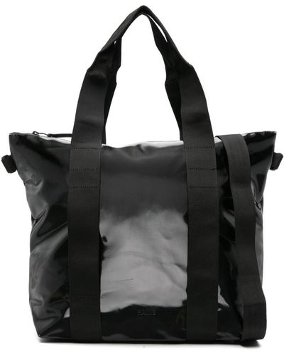 Rains Mini Logo-debossed Tote Bag - Black