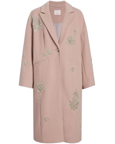 Cinq À Sept Cappotto Gravis con decorazione - Rosa