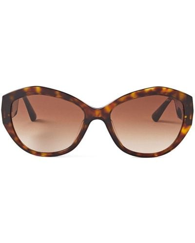 Jimmy Choo Anahi Round-frame Sunglasses - Brown