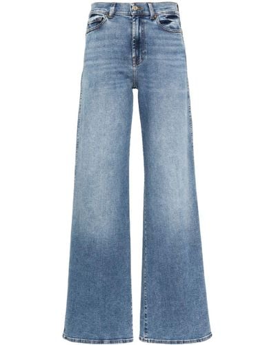 7 For All Mankind Wide-leg Jeans - Blue