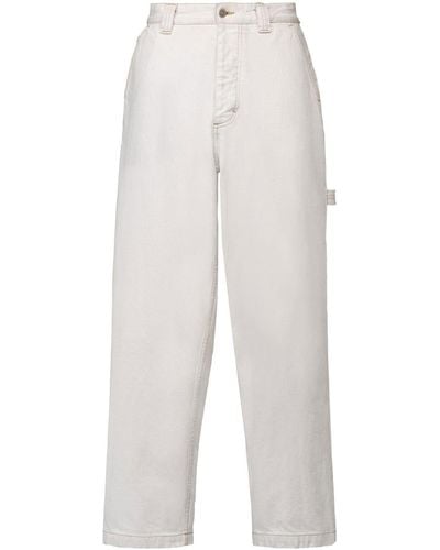 Maison Margiela High-waisted Straight Jeans - White