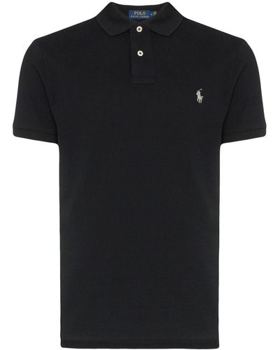 Polo Ralph Lauren ロゴエンブロイダリー ポロシャツ - ブラック