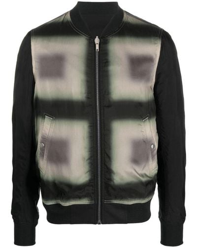 Rick Owens Veste bomber à motif géométrique - Noir