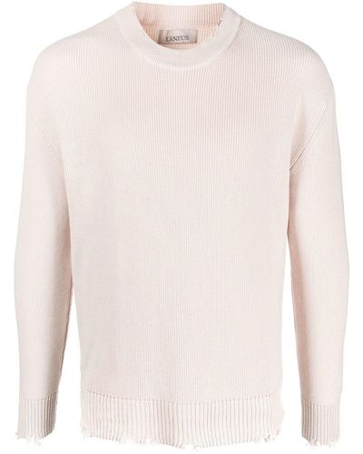 Laneus Ribbed-knit Sweater - White