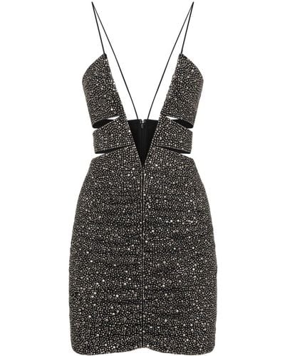 DSquared² Crystal-embellished Ruched Minidress - Black