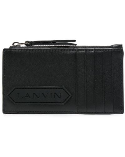 Lanvin Signature Leather Card Holder - Black