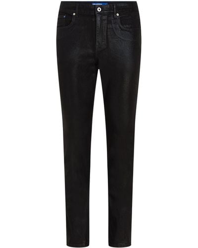 Karl Lagerfeld Halbhohe Slim-Fit-Jeans - Schwarz