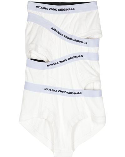 Natasha Zinko Underwear asymmetric skirt - Weiß