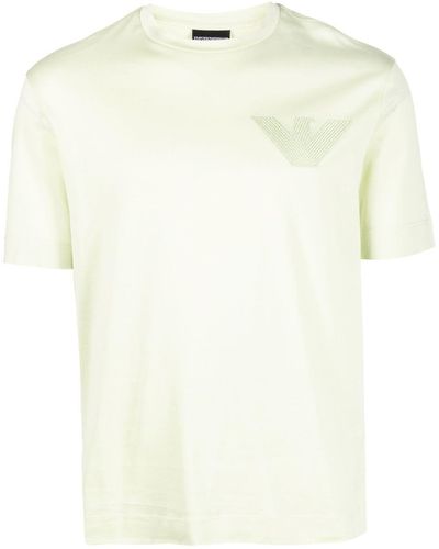 Emporio Armani Logo Cotton T-shirt - Natural