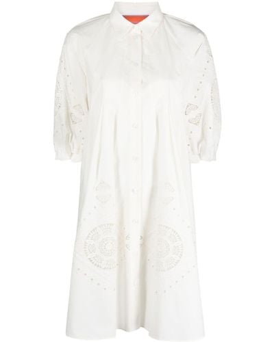 La DoubleJ Panelled Shirt Dress - White