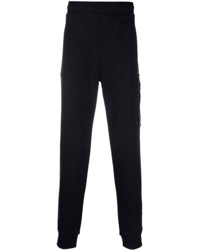 C.P. Company Tapered Cotton Track Pants - Blue