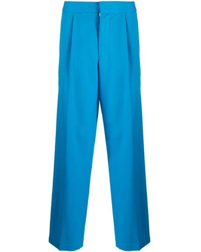 Bonsai Pantalon ample à design plissé - Bleu
