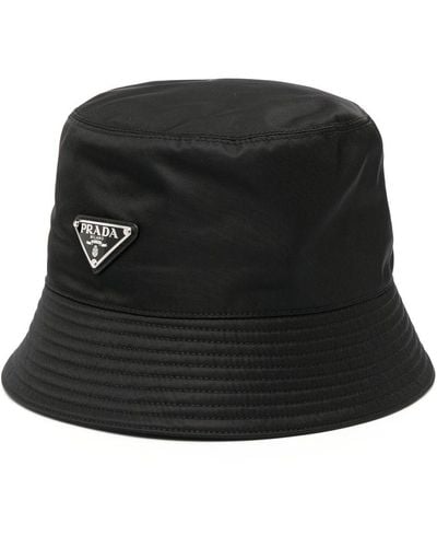 Prada Sombrero de pescador Prad Re-Nylon - Negro