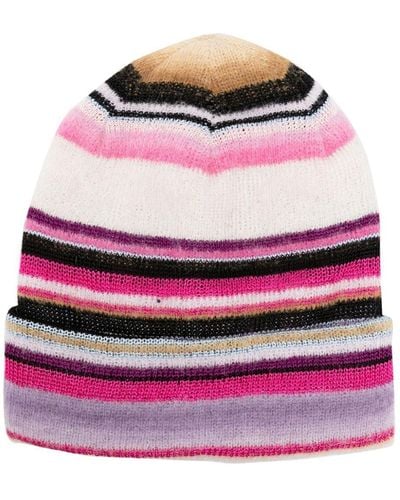 Missoni Striped Intarsia-knit Beanie - Pink