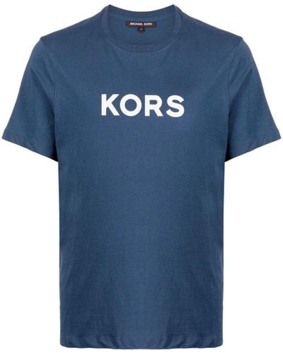 Michael Kors Logo-print Jersey T-shirt - Blue