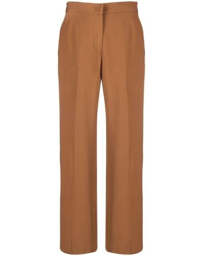 FEDERICA TOSI Concealed-fastening Mid-rise Pants - Brown