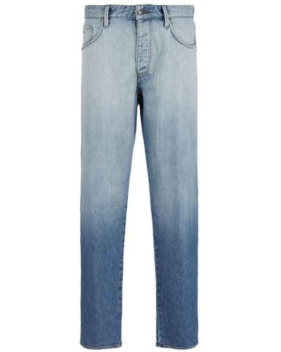 Emporio Armani Halbhohe J72 Slim-Fit-Jeans - Blau