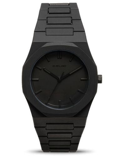 D1 Milano Polycarbon Shadow Horloge - Zwart