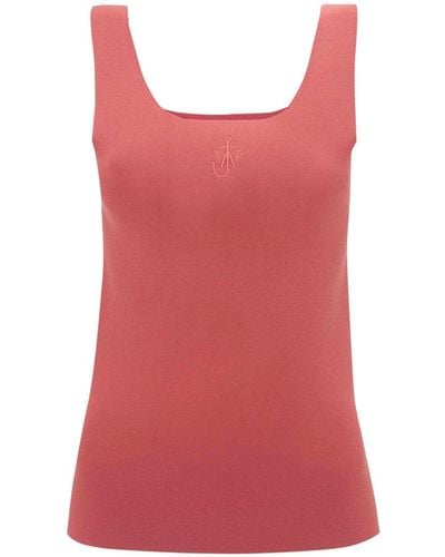 JW Anderson Jw-embroidered Ribbed Tank Top