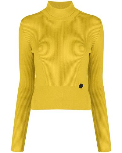 Patou Dolcevita Ribbed Sweater - Yellow