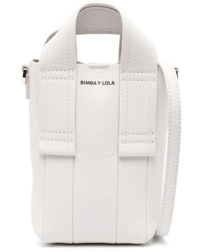 Bimba Y Lola Xs Leather Crossbody Bag - White