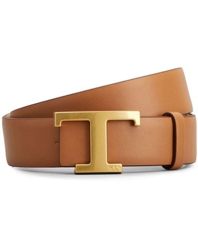 Tod's T Timeless-buckle Reversible Belt - Brown