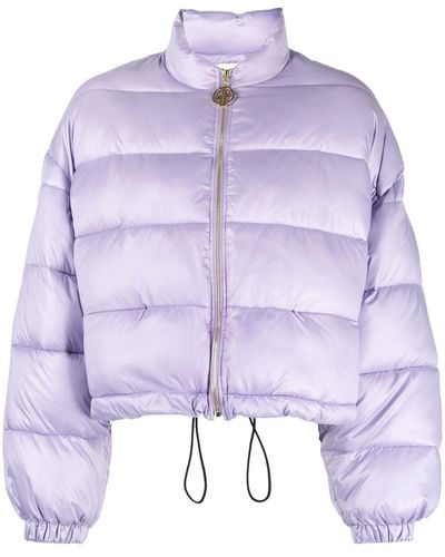 Patou Cropped Puffer Jacket - Purple