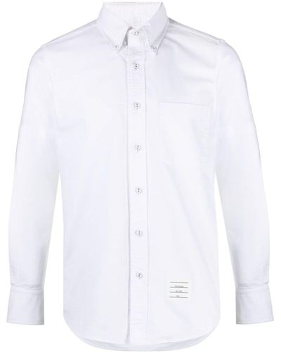Thom Browne Armband-detail Cotton Shirt - White