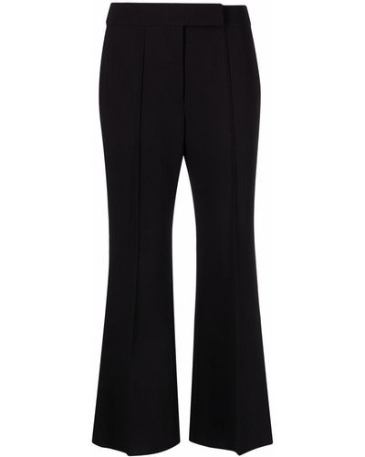 Mila Schon Bootcut Tailored Cropped Pants - Black