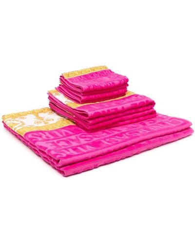 Versace Set di 5 asciugamani I Love Baroque - Rosa