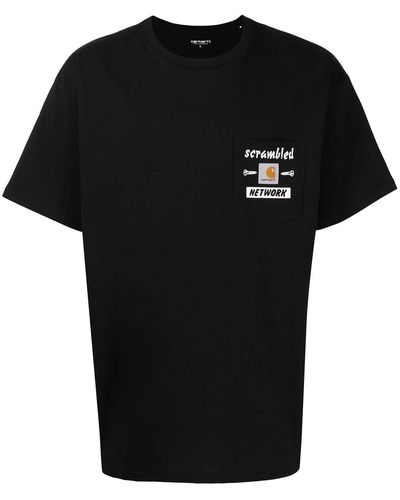 Carhartt Scrambled Network Cotton T-shirt - Black