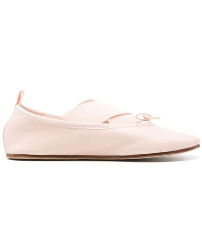 Repetto Gianna Leather Ballerina Shoes - Pink