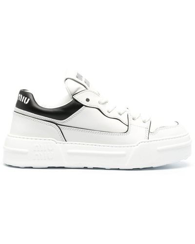 Miu Miu Sneakers mit dicker Sohle - Weiß