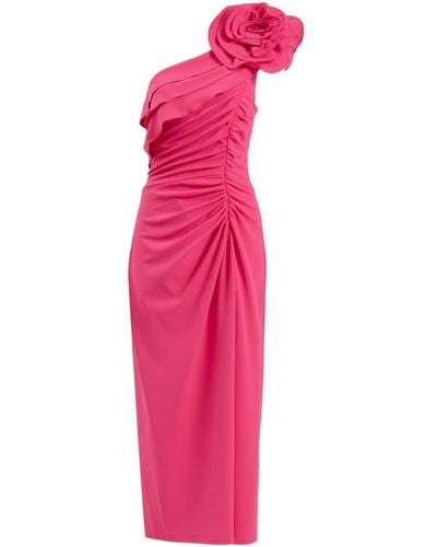 Tadashi Shoji One Should Crepe Midi Dress - Pink