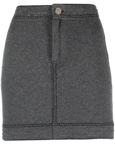 Barrie High-rise Denim Skirt - Grey