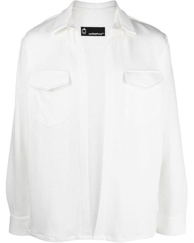 Styland X Notrainproof Cotton Shirt Jacket - White
