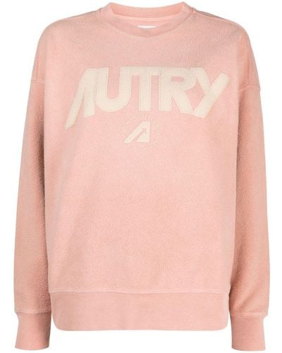 Autry Sweatshirt mit Logo-Print - Pink