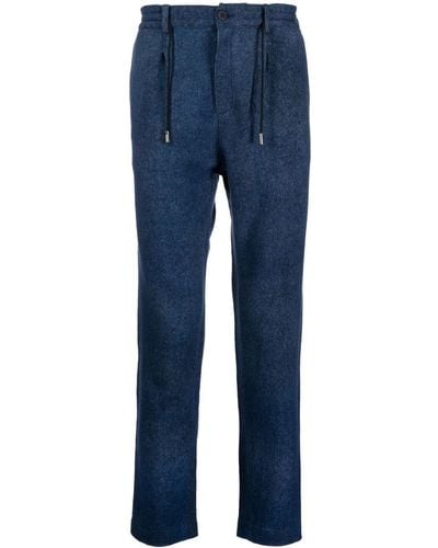 Avant Toi Drawstring Tapered Trousers - Blue