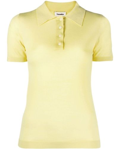 Nanushka Merino-wool Polo Shirt - Yellow