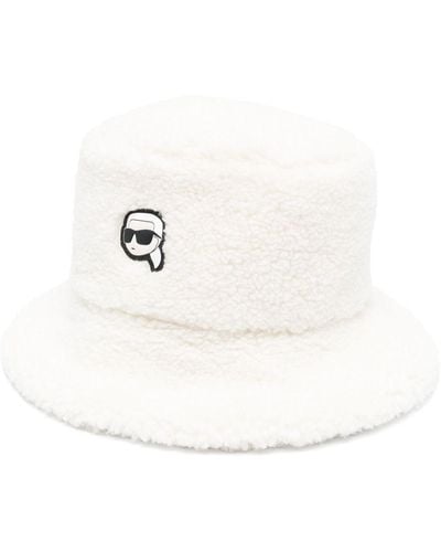 Karl Lagerfeld K/ikonik 2.0 Bucket Hat - White