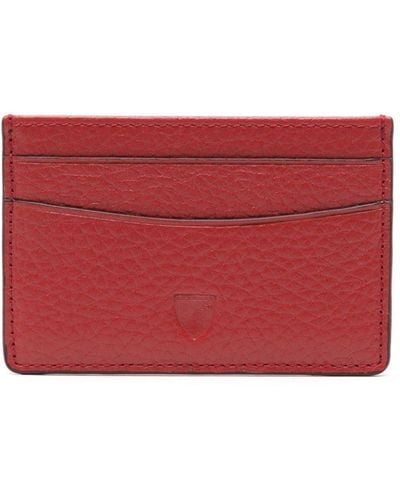 Aspinal of London Logo-stamp Leather Cardholder - Red