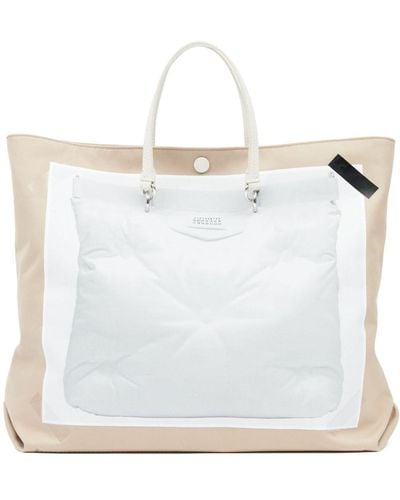 Maison Margiela Borsa tote Glam Slam con stampa - Bianco