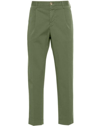 Incotex Stretch-cotton Tapered Trousers - Green