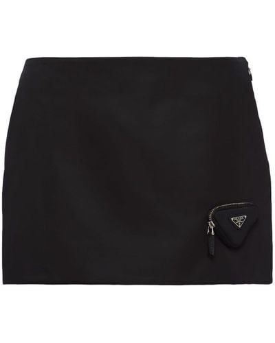 Prada Minifalda Re-Nylon - Negro