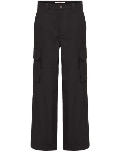 Valentino Garavani Wide-leg Cargo Trousers - Black