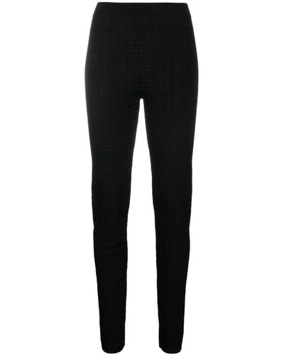 Givenchy High-waist Monogram-jacquard leggings - Black
