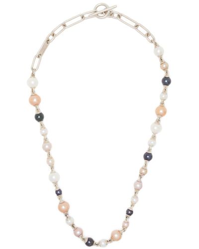 MAOR Collar Pina Link con perlas de agua dulce - Multicolor
