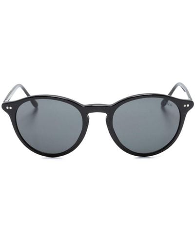 Polo Ralph Lauren Runde Sonnenbrille in Schildpattoptik - Grau