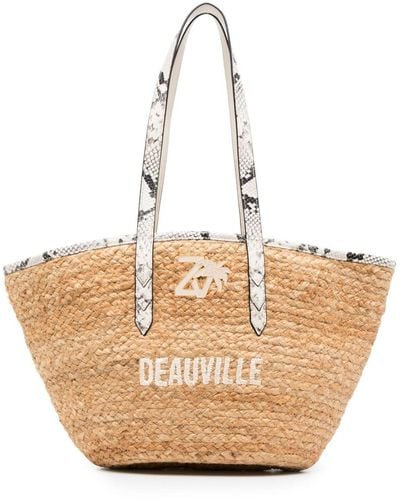 Zadig & Voltaire Deauville Woven-wicker Beach Bag - Natural